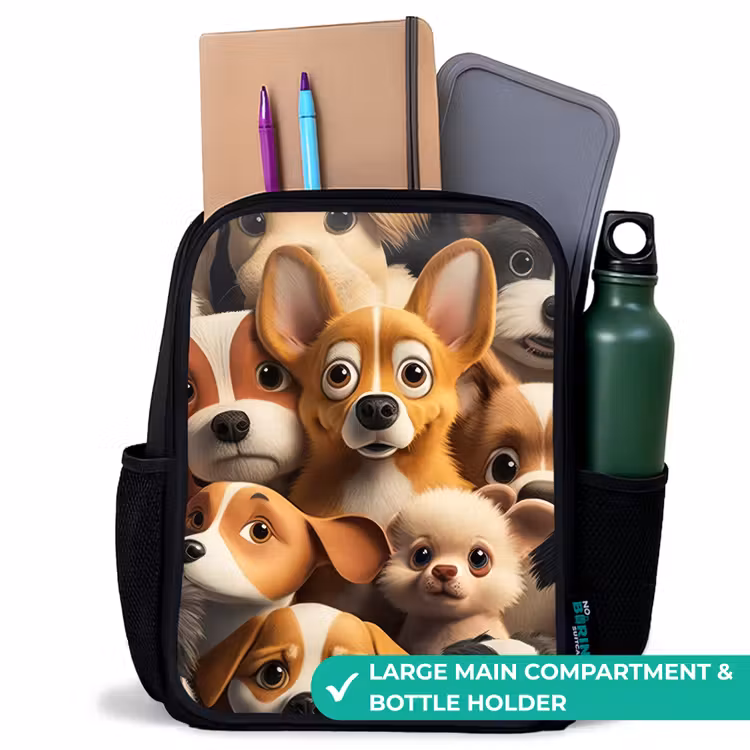 Kids backpack - Black - Merry Dogs — 10