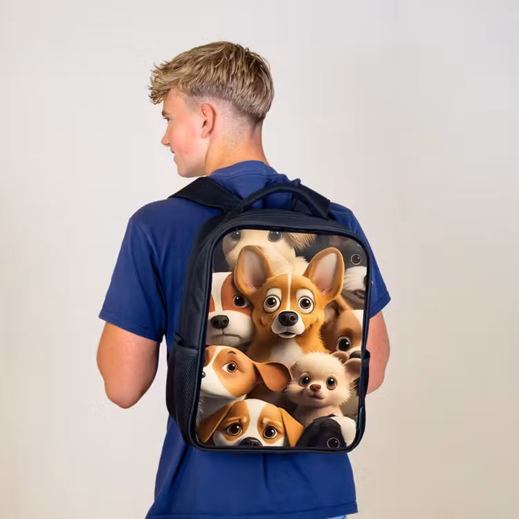 Kids backpack - Black - Merry Dogs — 5