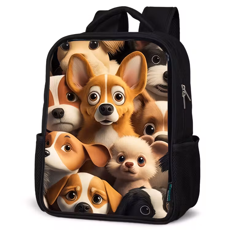 Kids backpack - Black - Merry Dogs — 6