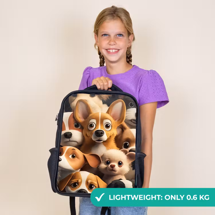 Kids backpack - Black - Merry Dogs — 9