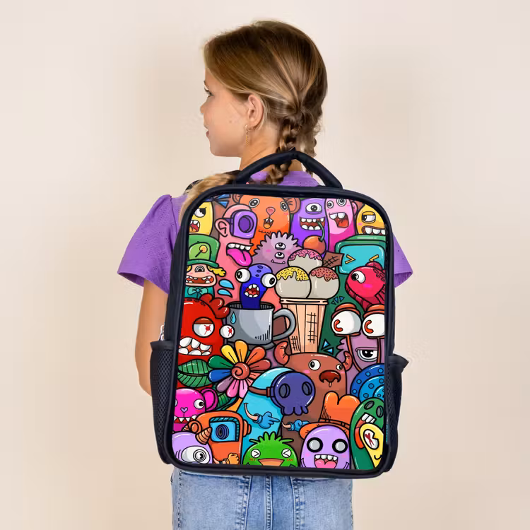 Kids backpack - Black - Monster Friends Fest — 4