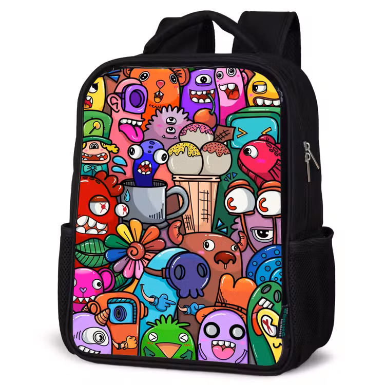 Kids backpack - Black - Monster Friends Fest — 6