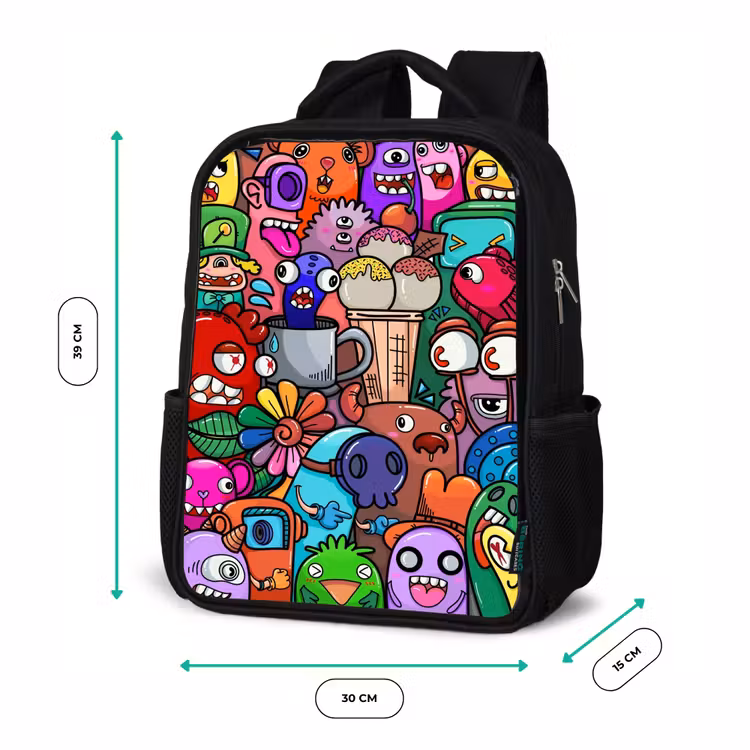 Kids backpack - Black - Monster Friends Fest — 8