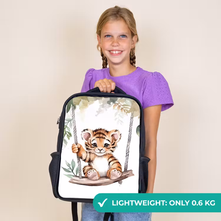 Kids backpack - Black - Tiger - Animal - Children - Jungle — 9