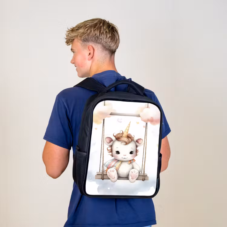 Kids backpack - Black - Unicorn - Animal - Children - Unicorn — 5