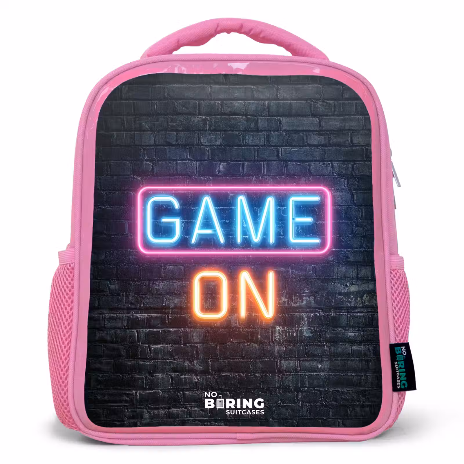 Kids backpack - Pink - Game - Letters - Neon — 1