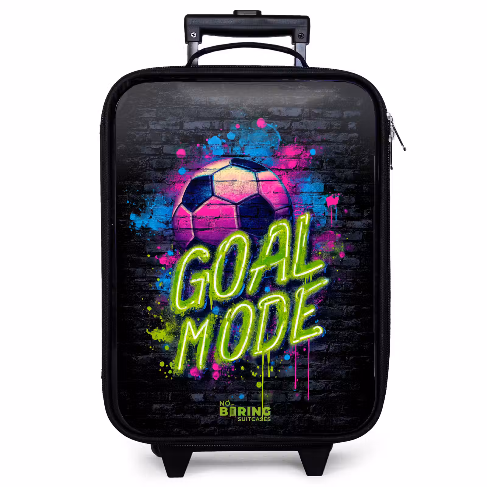 Children's suitcase - Neon - Graffiti - Football - Colorful — 1