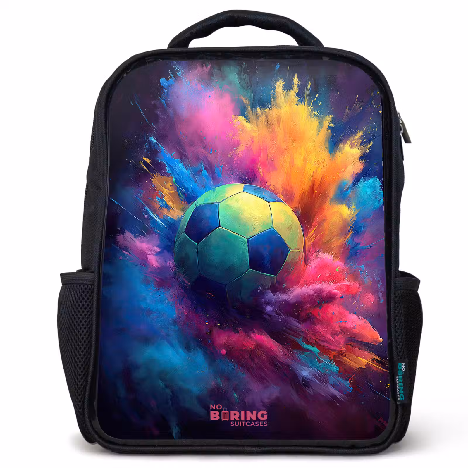 Kids backpack - Black - Neon - Ball - Colorful — 1