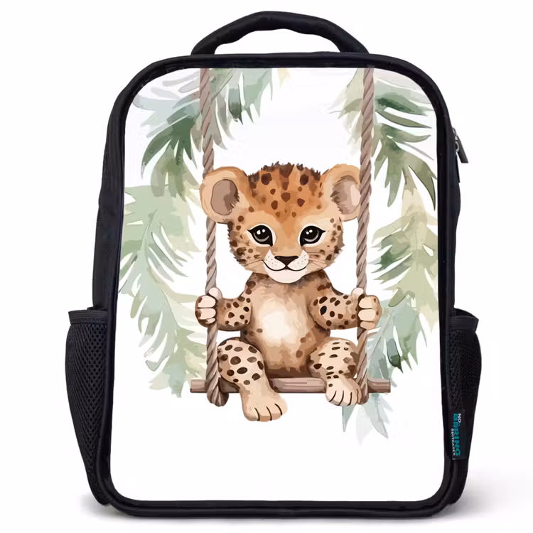 Kids backpack - Black - Leopard - Animal - Children - Jungle — 1