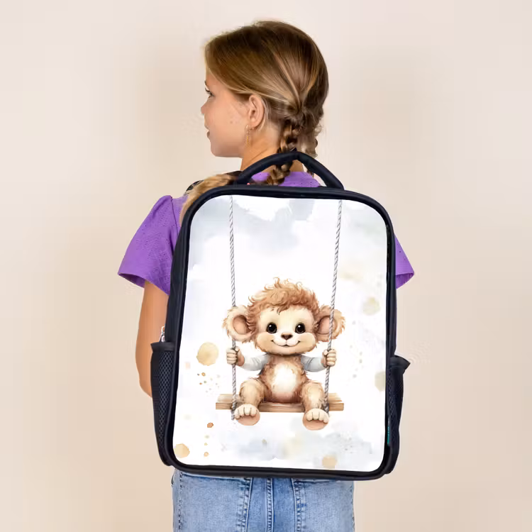 Kids backpack - Black - Monkey - Animal - Children — 4