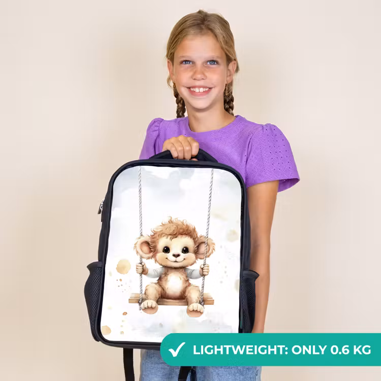 Kids backpack - Black - Monkey - Animal - Children — 9