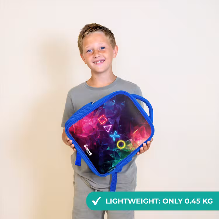 Kids backpack - Blue - Controller - Symbols - Neon — 3