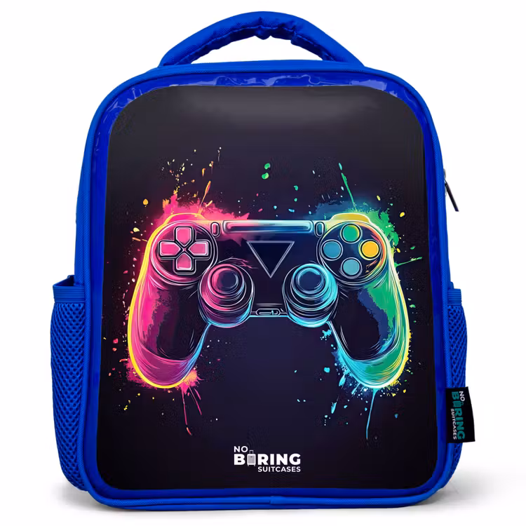 Kids backpack - Blue - Game - Controller - Colorful — 1