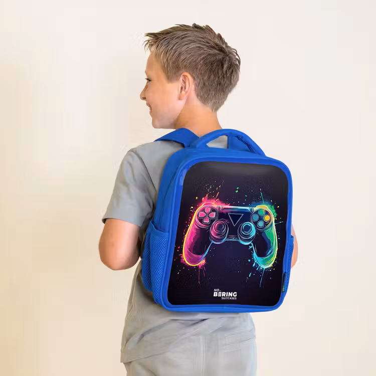 Kids backpack - Blue - Game - Controller - Colorful — 2