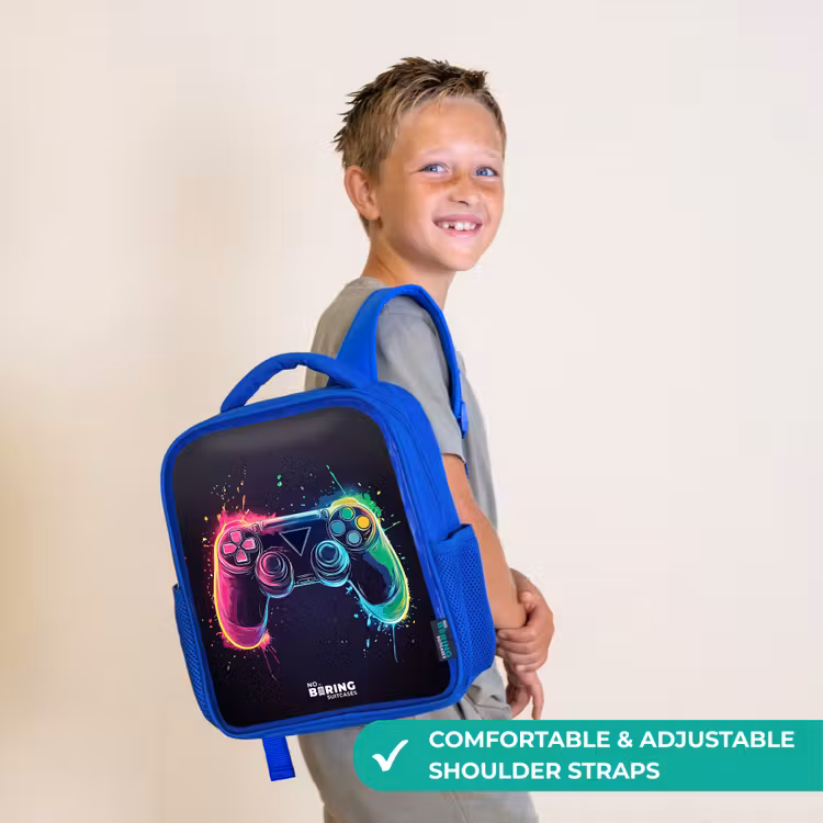 Kids backpack - Blue - Game - Controller - Colorful — 4