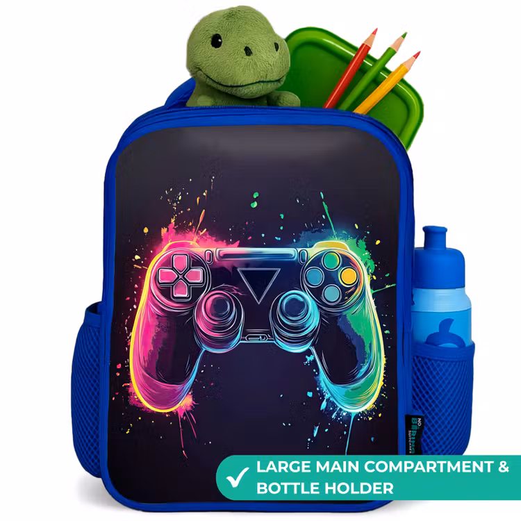 Kids backpack - Blue - Game - Controller - Colorful — 5