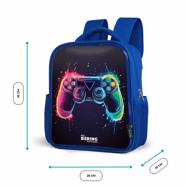 Kids backpack - Blue - Game - Controller - Colorful — 6