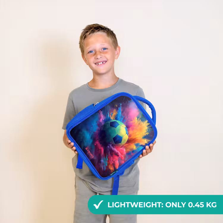 Kids backpack - Blue - Neon - Ball - Colorful — 3