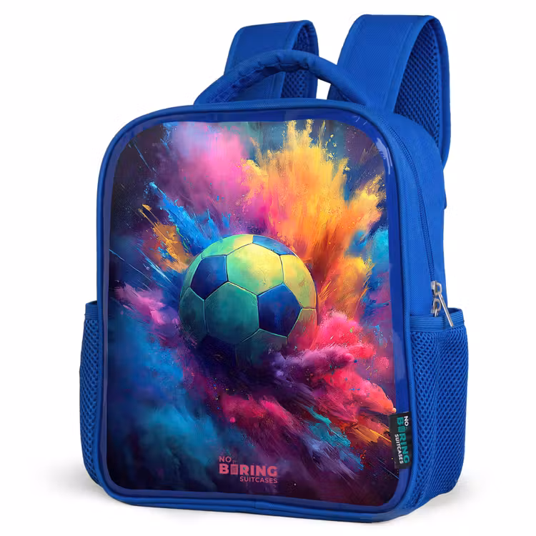 Kids backpack - Blue - Neon - Ball - Colorful — 7