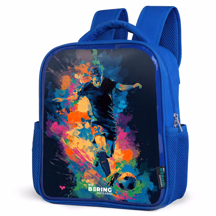 Kids backpack - Blue - Neon - Footballer - Colorful — 7