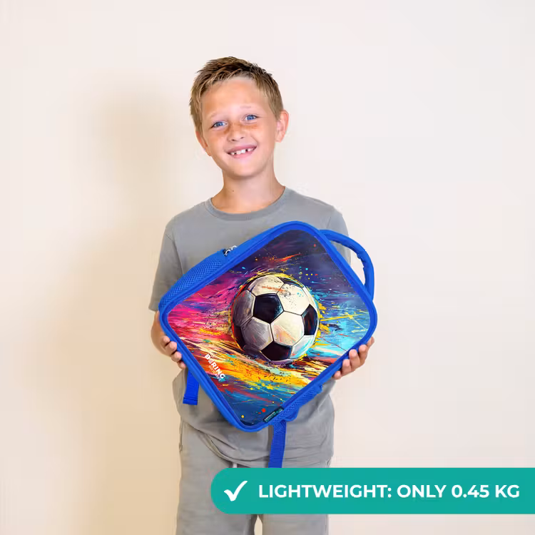 Kids backpack - Blue - Neon - Soccer - Colorful — 3