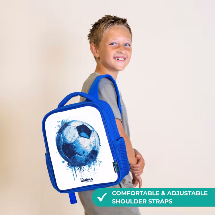 Kids backpack - Blue - Soccer - Ink splashes - Blue - Ball — 4
