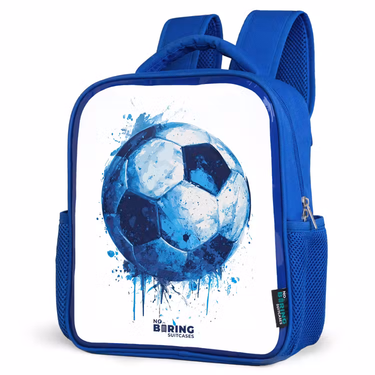 Kids backpack - Blue - Soccer - Ink splashes - Blue - Ball — 7