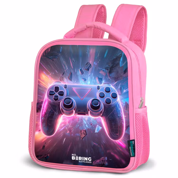 Kids backpack - Pink - Game - Controller - Neon — 4