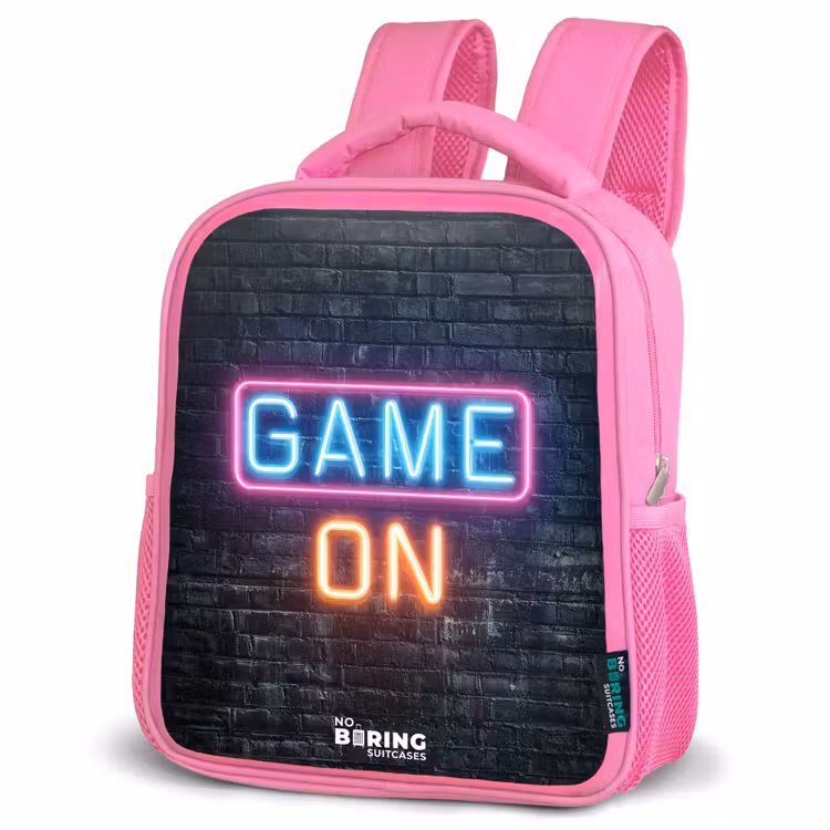 Kids backpack - Pink - Game - Letters - Neon — 4