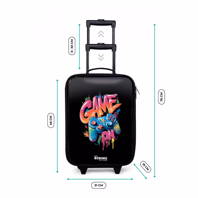 Children's suitcase - Game - Controller - Graffiti - Neon — 3