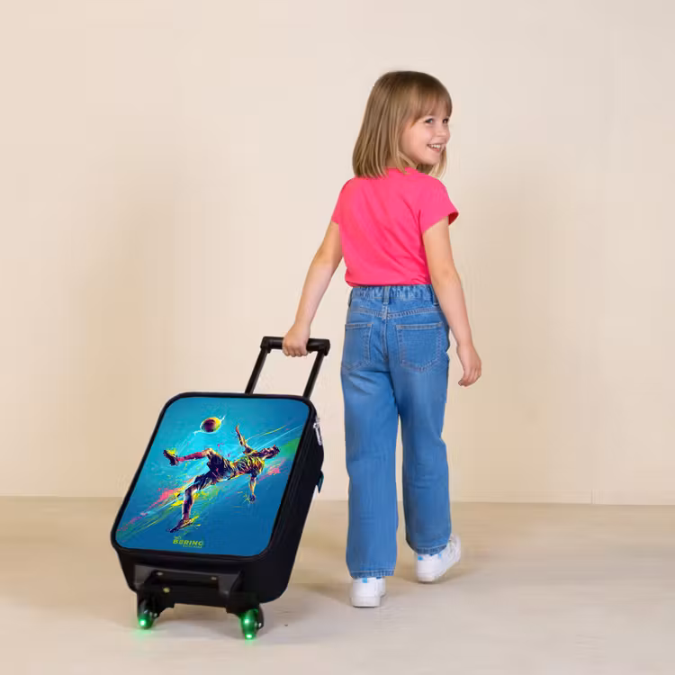 Children's suitcase - Neon - Football - Kick - Colorful — 2