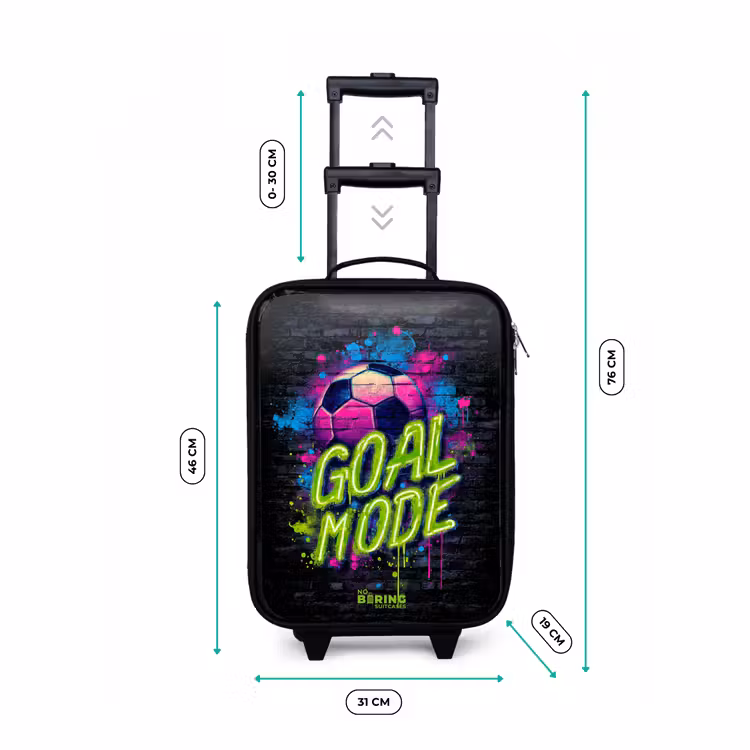 Children's suitcase - Neon - Graffiti - Football - Colorful — 3