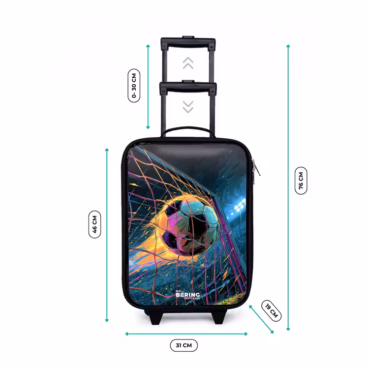 Children's suitcase - Neon - Net - Football - Colorful — 3
