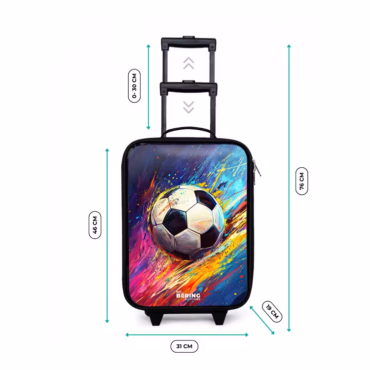 Children's suitcase - Neon - Soccer - Colorful — 3