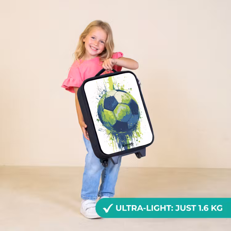Children's suitcase - Soccer - Paint - Green - Blue — 5