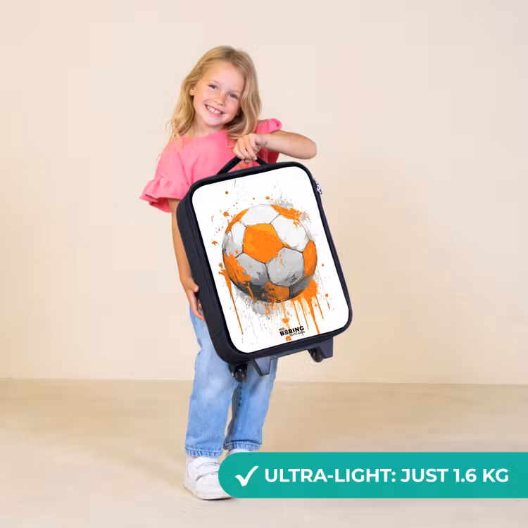 Children's suitcase - Soccer - Paint - Orange — 5