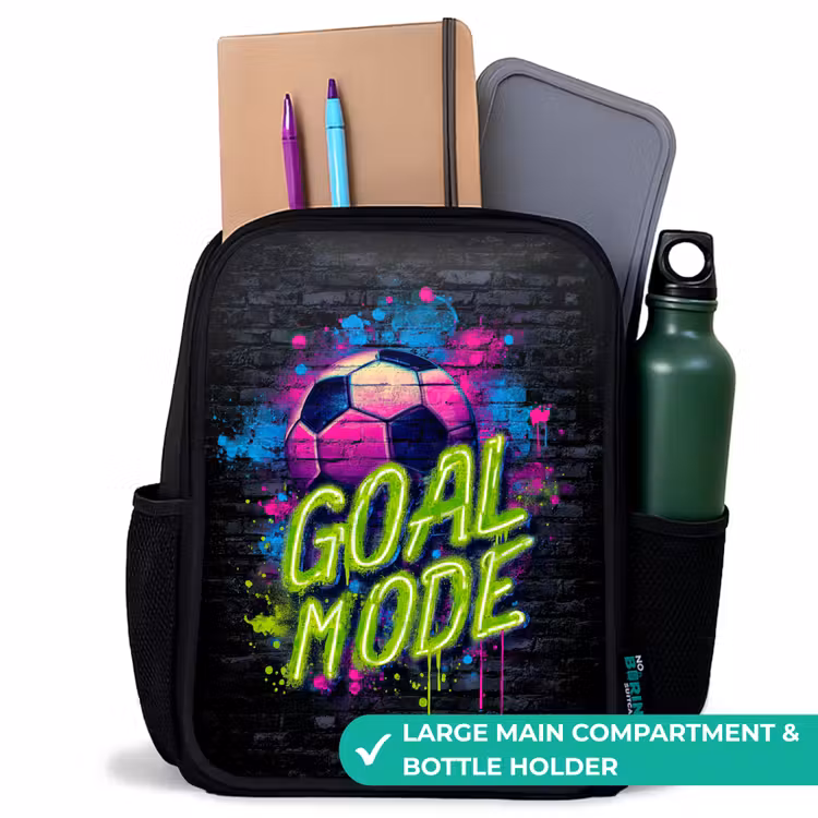 Kids backpack - Black - Neon - Graffiti - Football - Colorful — 10