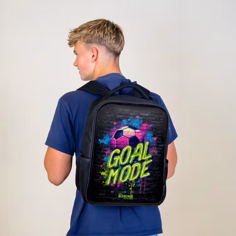 Kids backpack - Black - Neon - Graffiti - Football - Colorful — 5