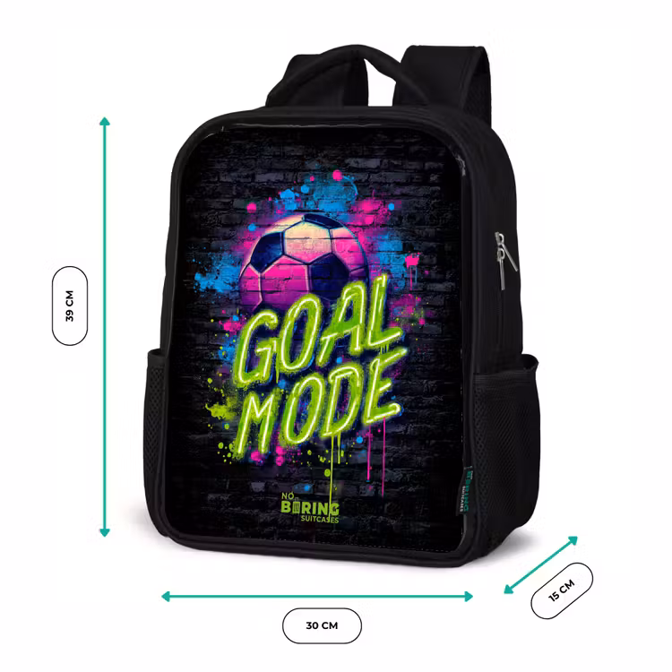 Kids backpack - Black - Neon - Graffiti - Football - Colorful — 8