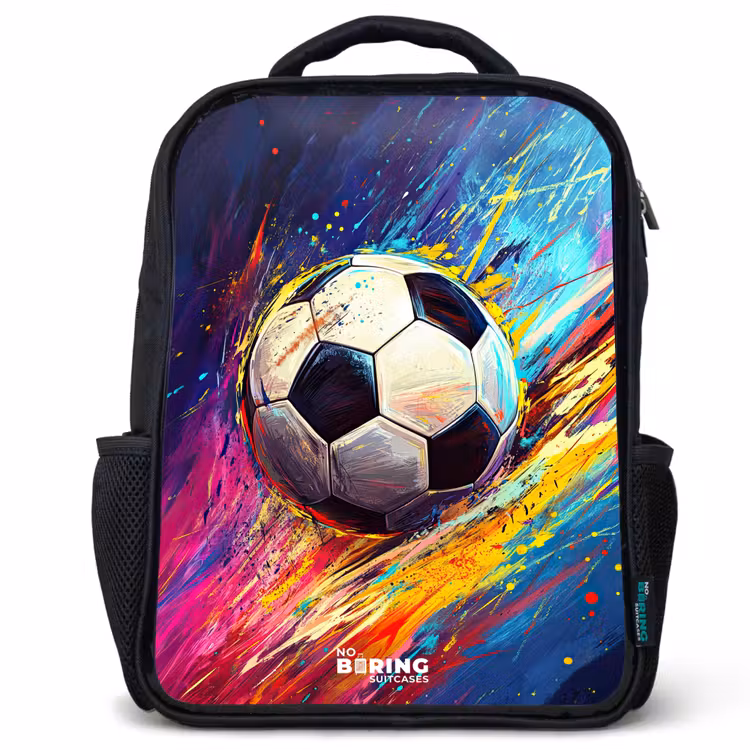 Kids backpack - Black - Neon - Soccer - Colorful — 1