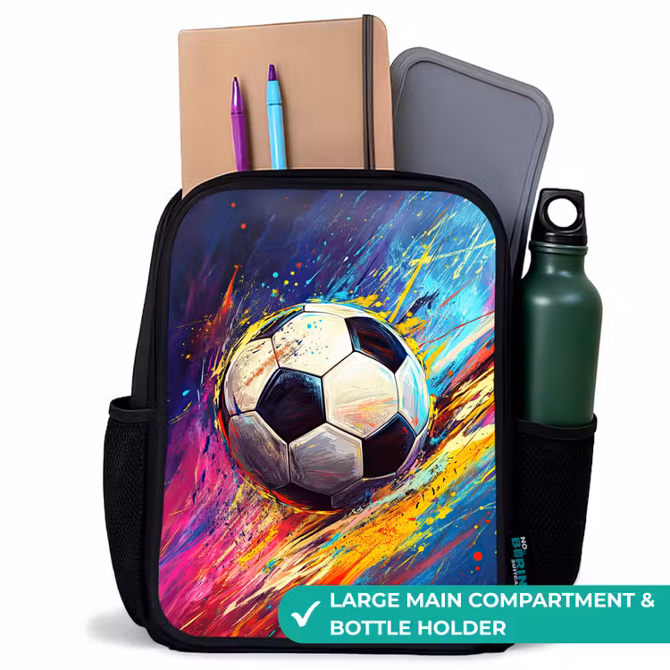 Kids backpack - Black - Neon - Soccer - Colorful — 10