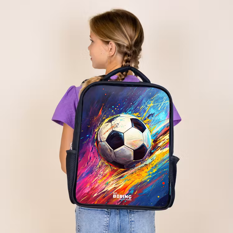 Kids backpack - Black - Neon - Soccer - Colorful — 4