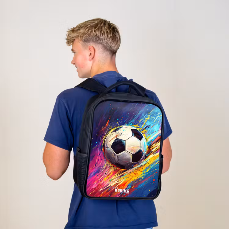 Kids backpack - Black - Neon - Soccer - Colorful — 5