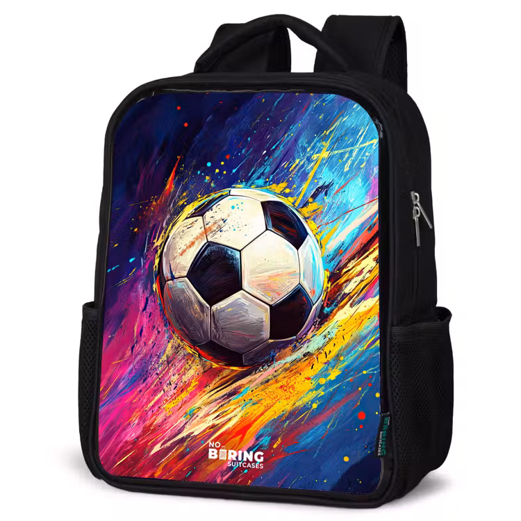 Kids backpack - Black - Neon - Soccer - Colorful — 6