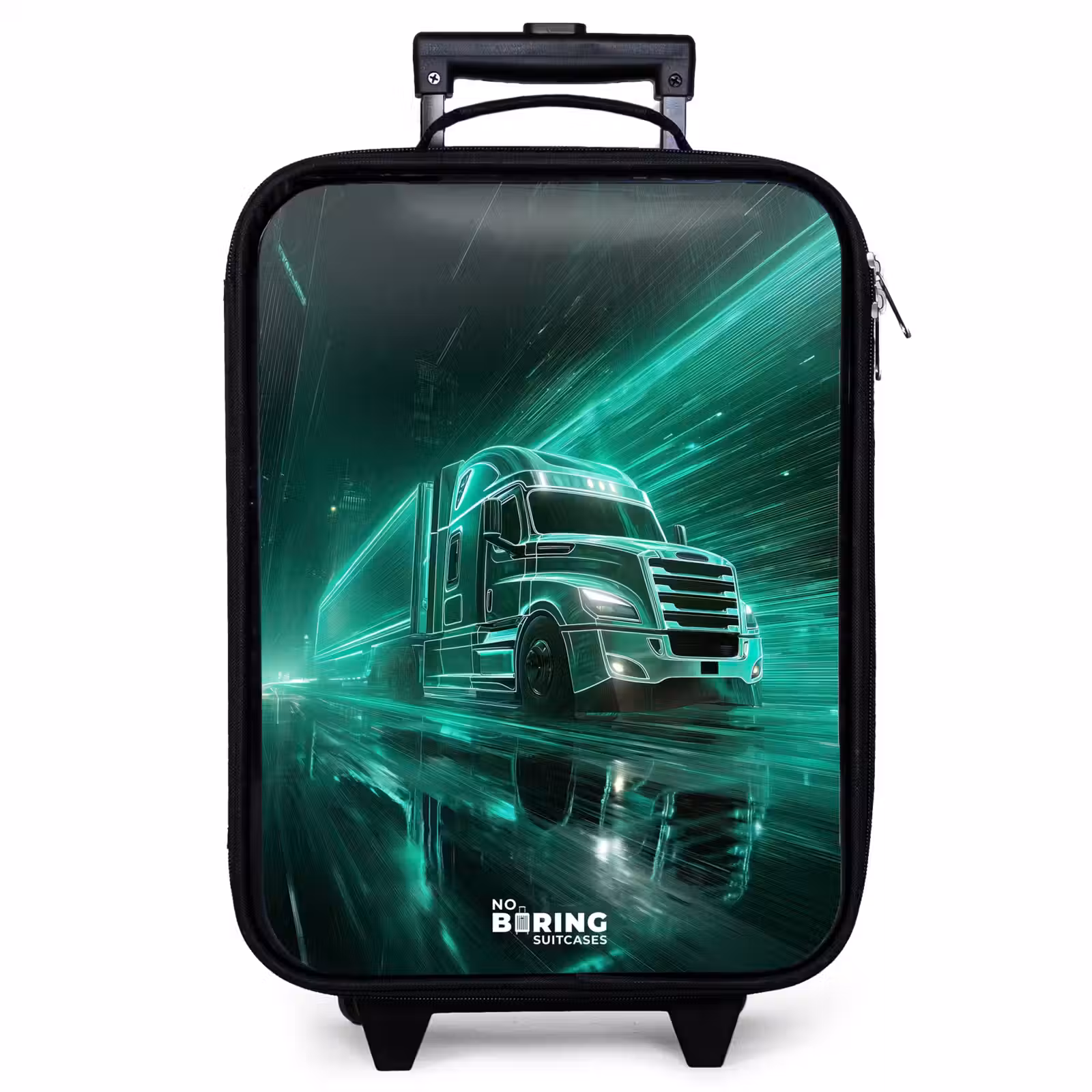 Children's suitcase - Truck - Neon - Green - City — 1