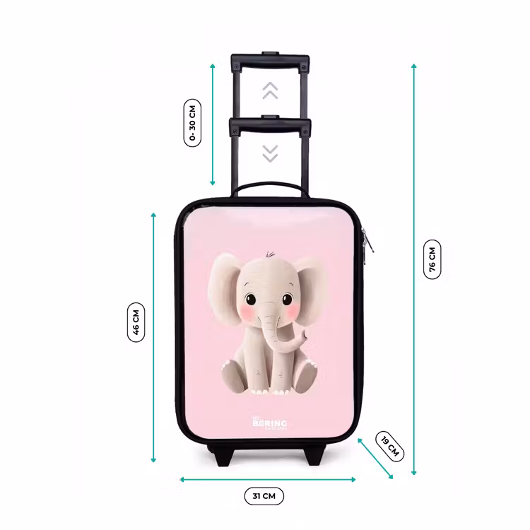 Children's suitcase - Elephant - Baby - Blushes - Illustration — 3