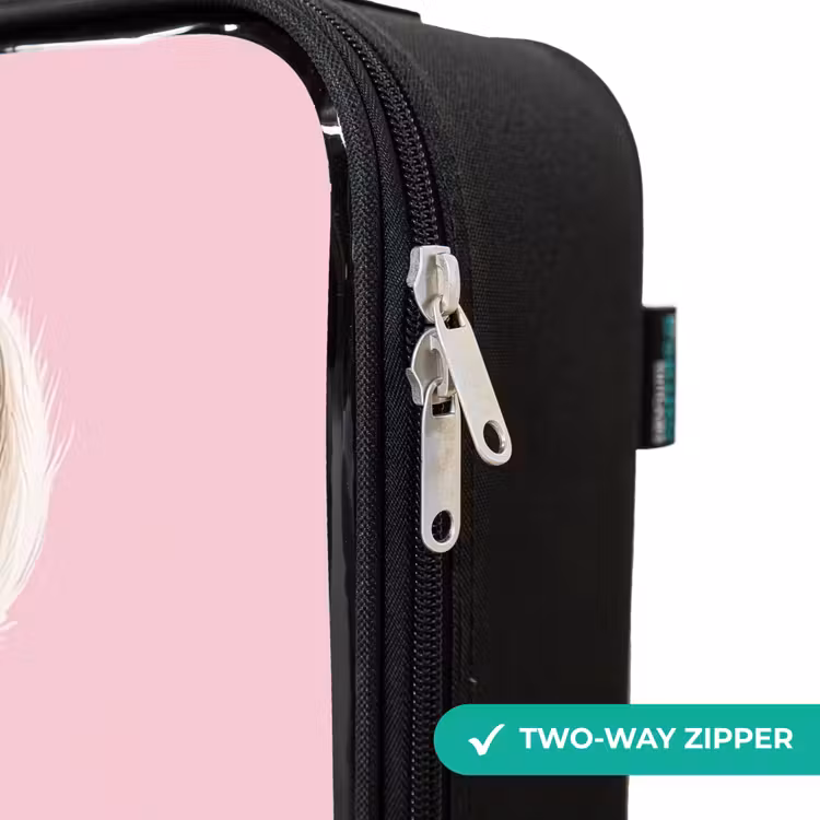Children's suitcase - Llama - White - Sunglasses - Eyelashes — 6