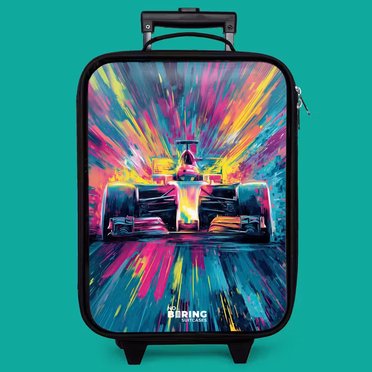 Children's suitcase - Race car - Explosion - Colorful - Abstract — 4