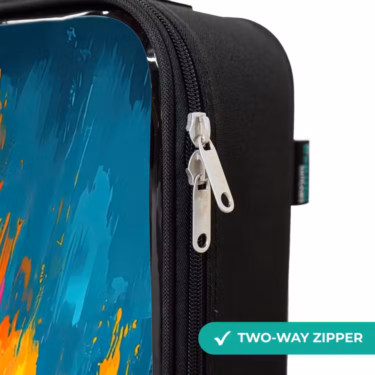 Children's suitcase - Tractor - Green - Abstract - Brush strokes — 6