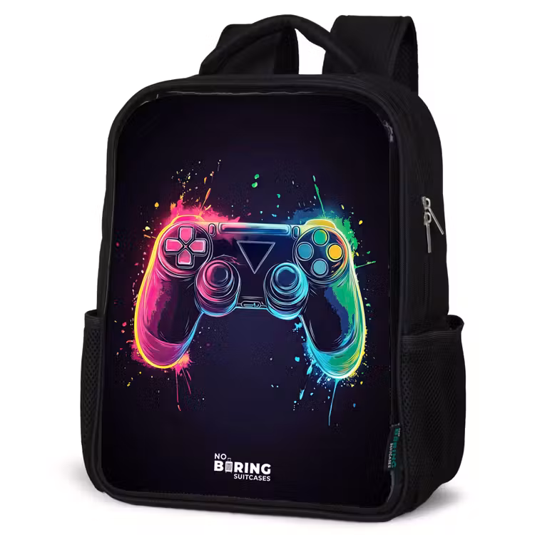 Kids backpack - Black - Game - Controller - Colorful — 6